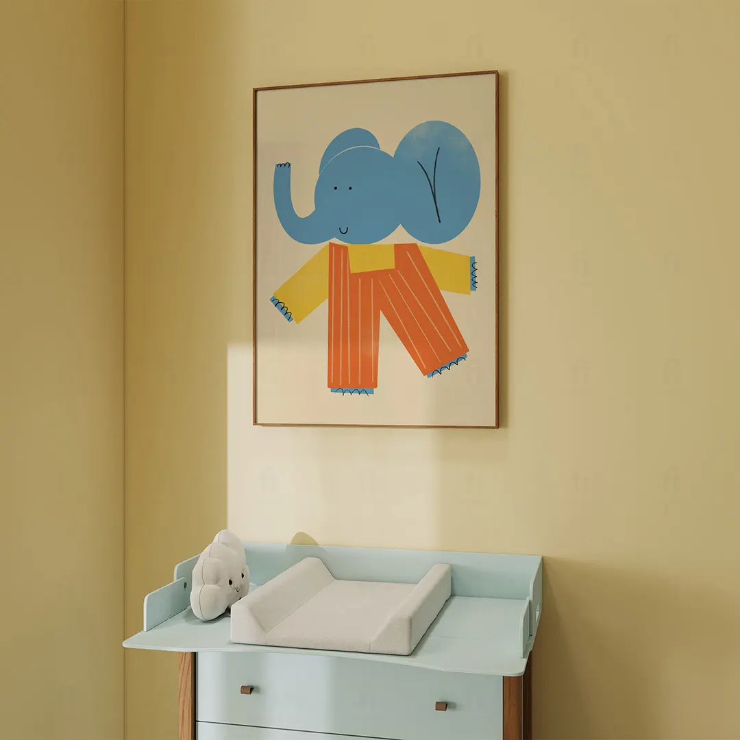 Plakat Słonik w Spodniach – Zabawny Obrazek