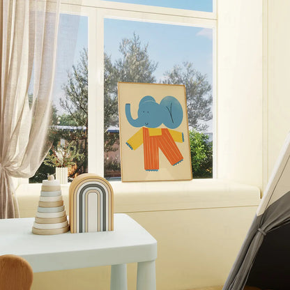 Plakat Słonik w Spodniach – Zabawny Obrazek