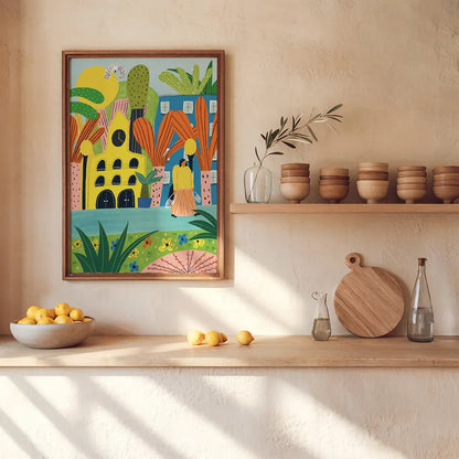 Plakat Kolorowe Miasto – Ilustracja do Salonu