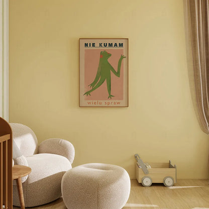 Plakat Żaba Nie Kumam – Śmieszny Obrazek na Ścianę