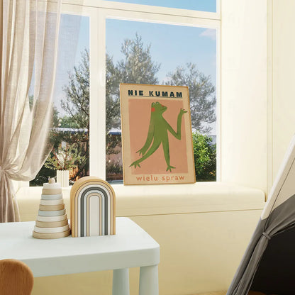 Plakat Żaba Nie Kumam – Śmieszny Obrazek na Ścianę
