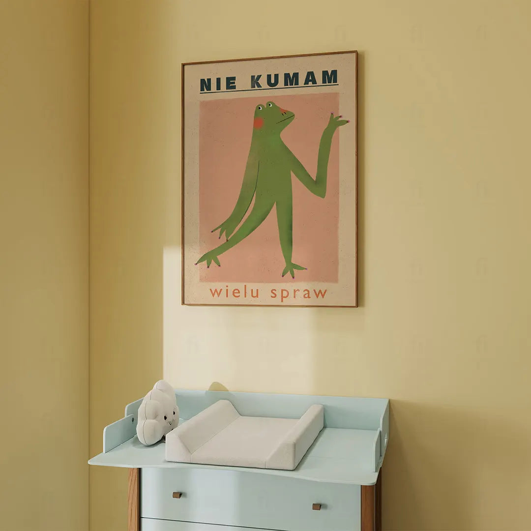 Plakat Żaba Nie Kumam – Śmieszny Obrazek na Ścianę