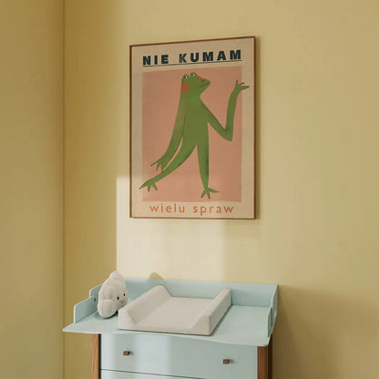 Plakat Żaba Nie Kumam – Śmieszny Obrazek na Ścianę