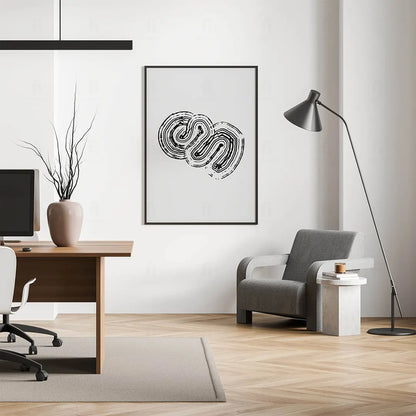 Plakat "Labirynt" - Abstrakcja w Stylu Etnicznym