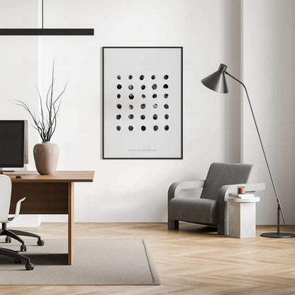 Plakat "Lagom" - Minimalistyczna Grafika w Stylu Scandi