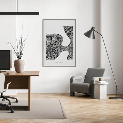 Plakat "Sztuka Prostoty" - Abstrakcja Line Art