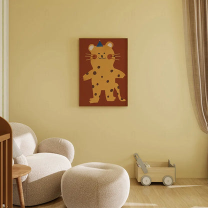 Plakat Tygrysek w Czapecce – Urodzinowy Klimat