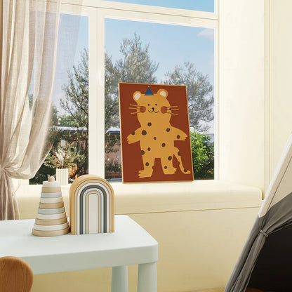 Plakat Tygrysek w Czapecce – Urodzinowy Klimat