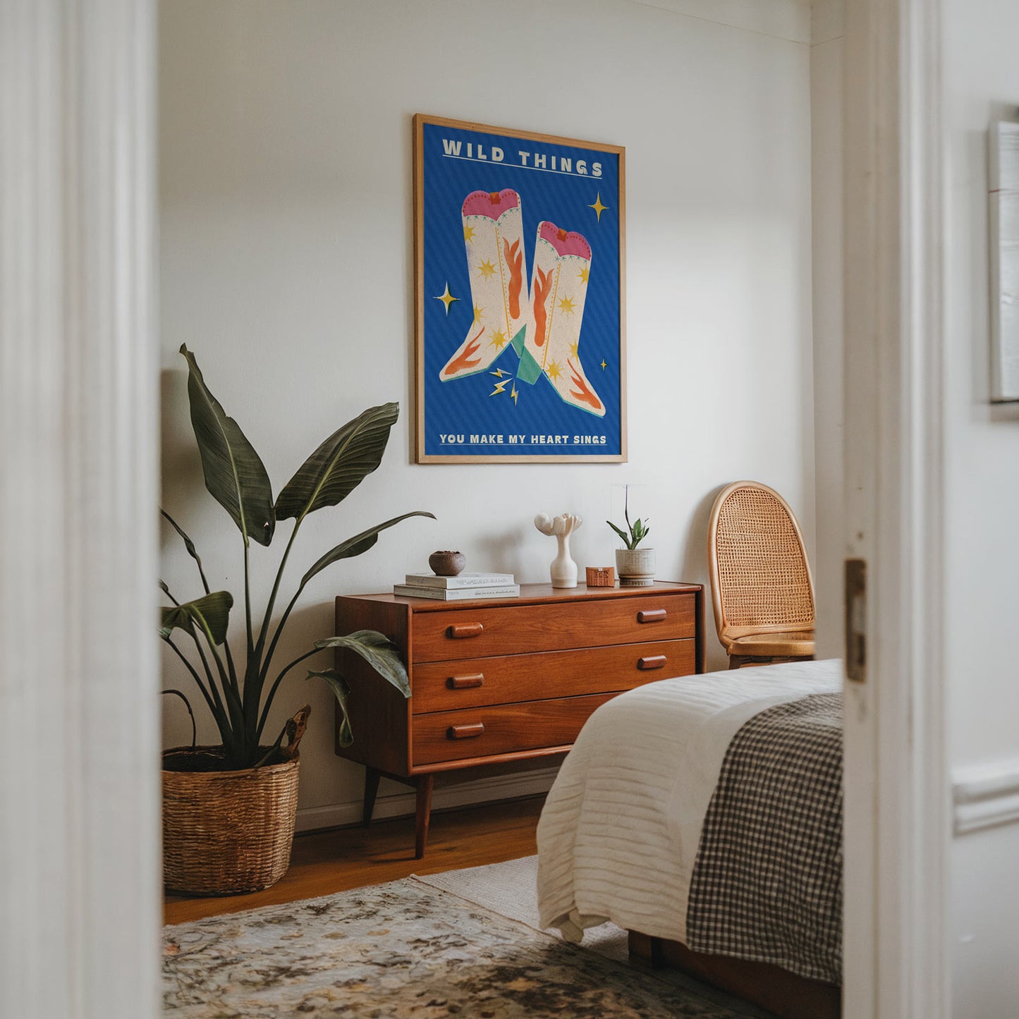 Plakat Wild Things – Kowbojki Western Boho