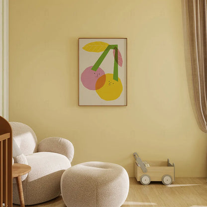 Plakat Wisienki z Twarzami – Słodka Dekoracja