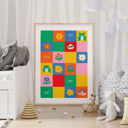 Plakat "Kolorowa Dekoracja" - Grafika Edukacyjna dla Dzieci