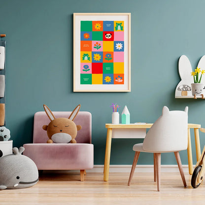 Plakat "Kolorowa Dekoracja" - Grafika Edukacyjna dla Dzieci