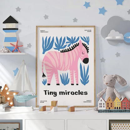 Plakat "Cuda Małych Kroków" - Grafika z Zebrą