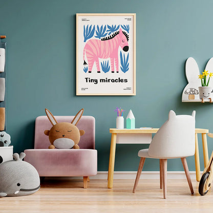 Plakat "Cuda Małych Kroków" - Grafika z Zebrą