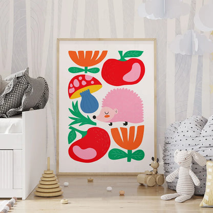 Plakat "Jeżyk - Kolorowy Świat Natury" - Grafika dla Dzieci