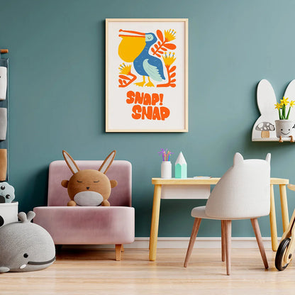 Plakat "Snap! Snap!" - Kolorowa Grafika dla Dzieci