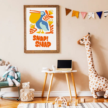 Plakat "Snap! Snap!" - Kolorowa Grafika dla Dzieci