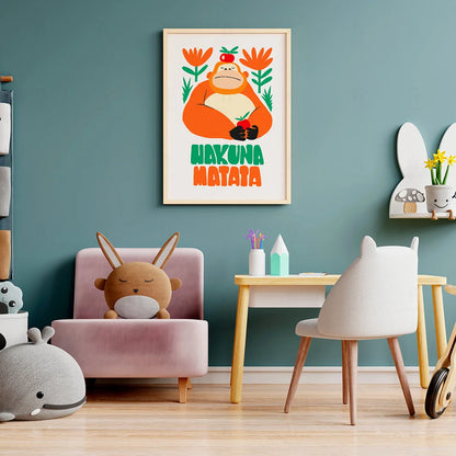 Plakat "Hakuna Matata" - Pozytywna Grafika do Pokoju Dziecka