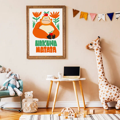 Plakat "Hakuna Matata" - Pozytywna Grafika do Pokoju Dziecka