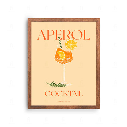 Plakat "Aperol" - Włoska Grafika z Koktajlem