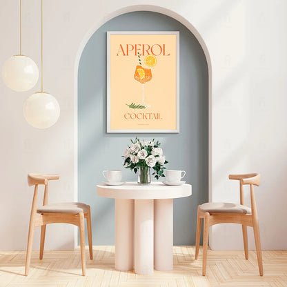 Plakat "Aperol" - Włoska Grafika z Koktajlem