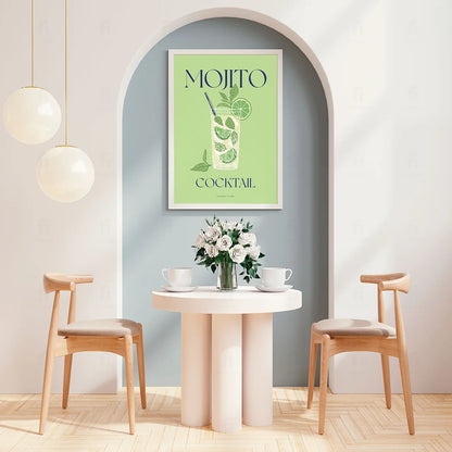 Plakat "Mojito" - Orzeźwiająca Grafika z Koktajlem