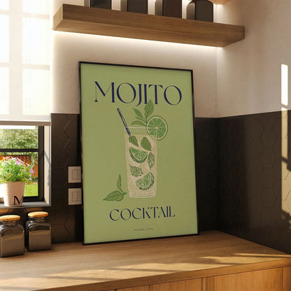 Plakat "Mojito" - Orzeźwiająca Grafika z Koktajlem
