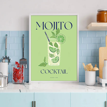 Plakat "Mojito" - Orzeźwiająca Grafika z Koktajlem
