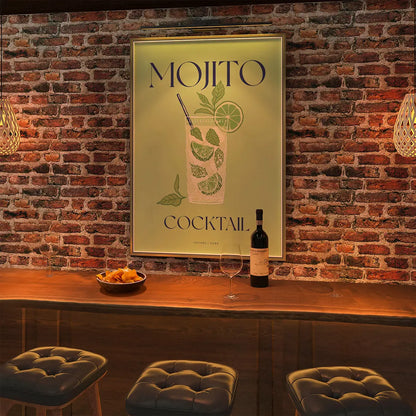 Plakat "Mojito" - Orzeźwiająca Grafika z Koktajlem