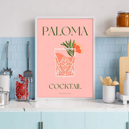 Plakat "Paloma" - Orzeźwiająca Grafika z Koktajlem