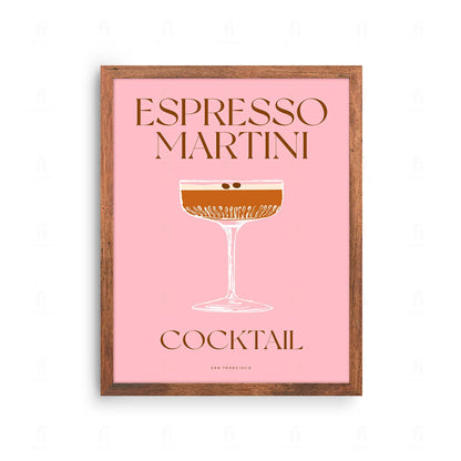 Plakat "Espresso Martini" - Stylowa Grafika z Kawowym Koktajlem