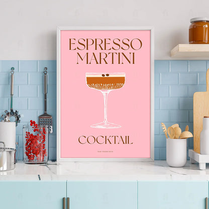 Plakat "Espresso Martini" - Stylowa Grafika z Kawowym Koktajlem