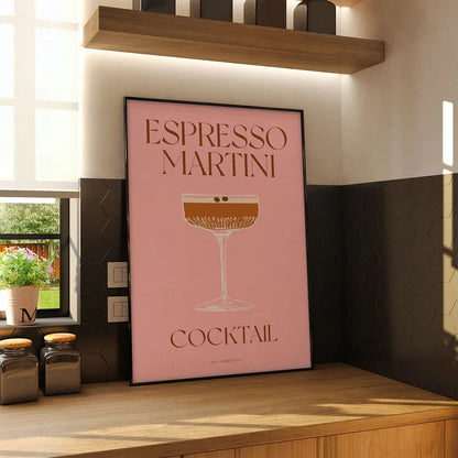 Plakat "Espresso Martini" - Stylowa Grafika z Kawowym Koktajlem