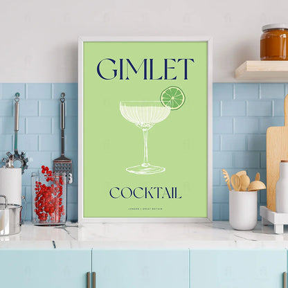 Plakat "Gimlet" - Klasyczna Grafika z Koktajlem