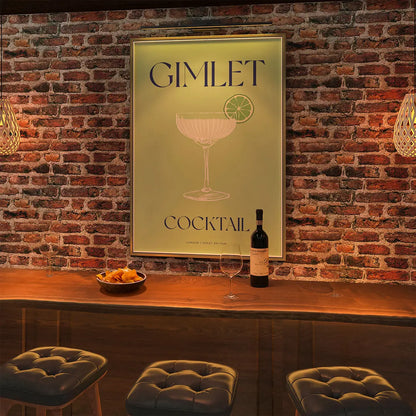 Plakat "Gimlet" - Klasyczna Grafika z Koktajlem