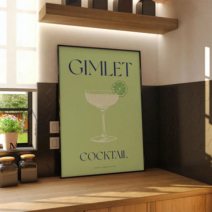 Plakat "Gimlet" - Klasyczna Grafika z Koktajlem