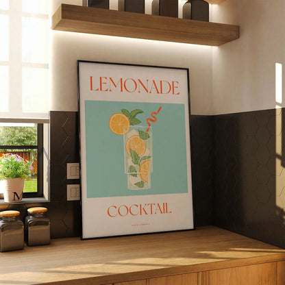 Plakat "Lemonade" - Orzeźwiająca Grafika z Lemoniadą