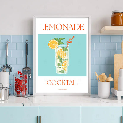Plakat "Lemonade" - Orzeźwiająca Grafika z Lemoniadą