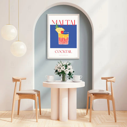 Plakat "Mai Tai" - Tropikalna Grafika z Koktajlem