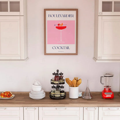 Plakat "Boulevardier" - Klasyczna Grafika z Koktajlem