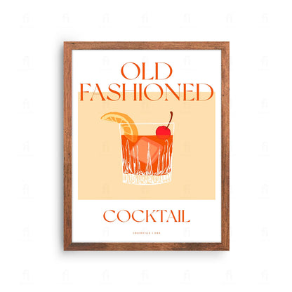 Plakat "Old Fashioned" - Grafika z Klasycznym Koktajlem