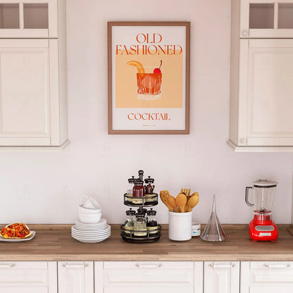 Plakat "Old Fashioned" - Grafika z Klasycznym Koktajlem