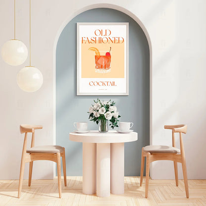 Plakat "Old Fashioned" - Grafika z Klasycznym Koktajlem