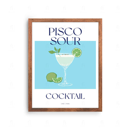 Plakat "Pisco Sour" - Egzotyczna Grafika z Koktajlem