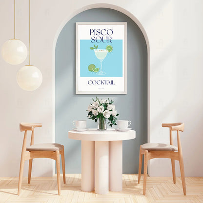Plakat "Pisco Sour" - Egzotyczna Grafika z Koktajlem