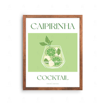 Plakat "Caipirinha" - Brazylijska Grafika z Koktajlem