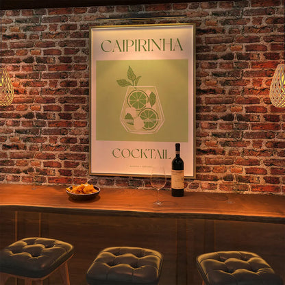 Plakat "Caipirinha" - Brazylijska Grafika z Koktajlem