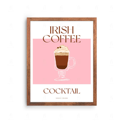 Plakat "Irish Coffee" - Grafika z Klasycznym Napojem