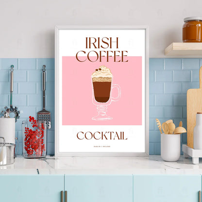 Plakat "Irish Coffee" - Grafika z Klasycznym Napojem