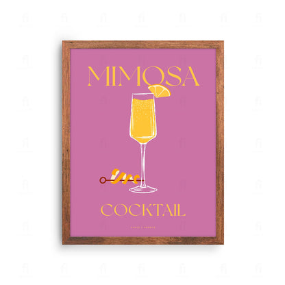 Plakat "Mimosa" - Stylowa Grafika z Koktajlem